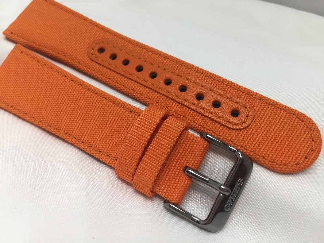 Seiko Original WatchBand LODN Z 24mm Orange Fabric