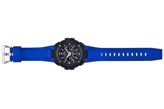 Casio watchband GST-S300 G-2, GST-W300 G-2 Blue Resin G-Shock