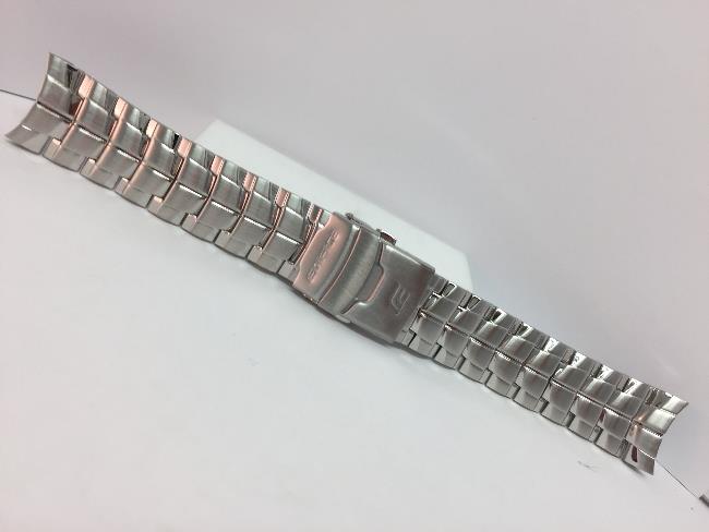 Casio watchband EF-130 D. Bracelet All Solid Link Steel - Silver Color. Edifice