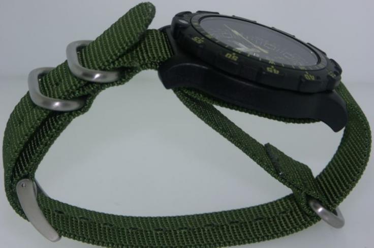 Luminox Watchband Military Green Loop Thru.Steel Hardware.Fits 23mm/Wider Watch