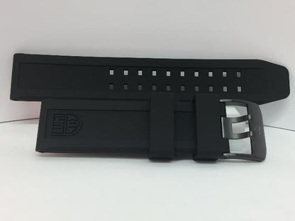 Luminox Watchband Model 3050. 22mm Black Rubber  w/Logo on Band and Buckle.