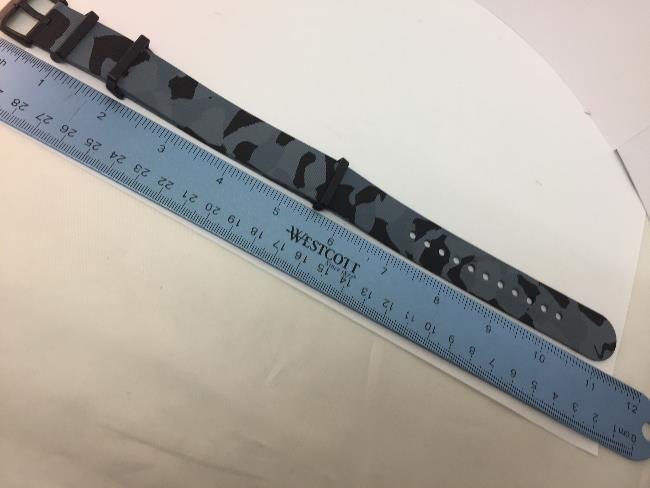 Luminox Watchband 0320 Camouflage 22mm Wide One Piece Loop Thru Rubber .