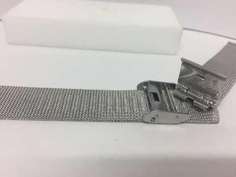 Wenger Watch Bracelet 18mm Mesh Clip on Band. Fits most 18mm wide watches.