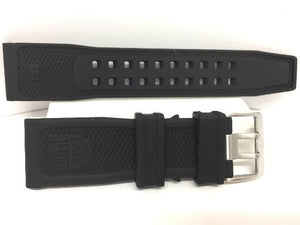 Luminox Watchband 3500. Original Black Rubber  24mm.Double Tang Logo Buckle