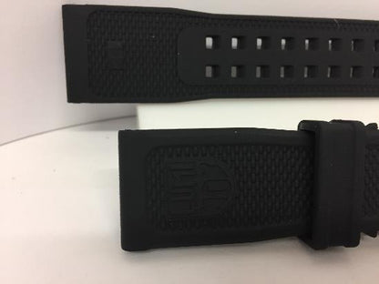 Luminox Watchband 3500. Original Black Rubber  24mm.Double Tang Logo Buckle