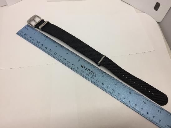Luminox Watchband FN2201.20Q Black One Piece  22mm w/ Steel Hardware