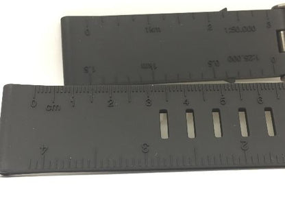 Luminox Watchband FP8830.Original 24mm Blk Rubber .Ruler Embossed on Band.