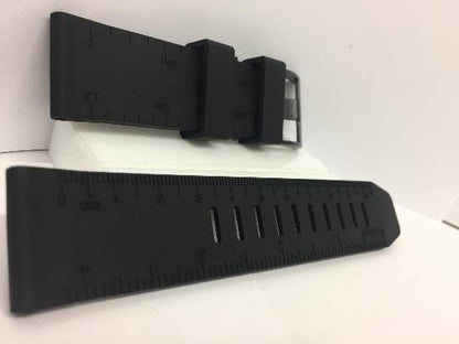 Luminox Watchband FP8830.Original 24mm Blk Rubber .Ruler Embossed on Band.