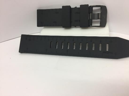 Luminox Watchband FP8830.Original 24mm Blk Rubber .Ruler Embossed on Band.