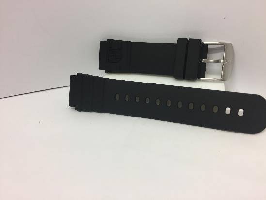Luminox Watchband FP2201.Original 22mm Black Silicone Rubber .For 0301