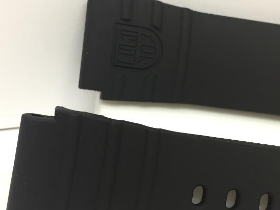 Luminox Watchband FP2201.Original 22mm Black Silicone Rubber .For 0301