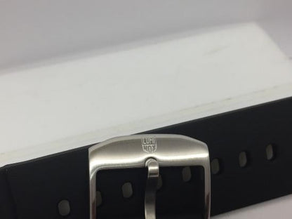 Luminox Watchband FP2201.Original 22mm Black Silicone Rubber .For 0301