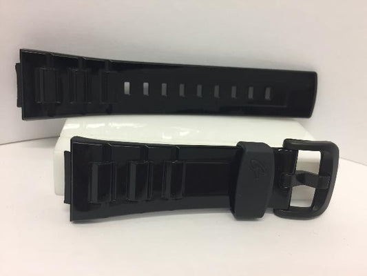 Casio Watchband BGD-120,BGD-121, BLX-100 Shiny Black Watchband. Strap
