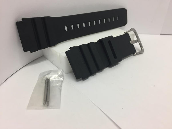 Casio watchband MDV-106.Black Resin 22mm Original Divers Style  w/Pins
