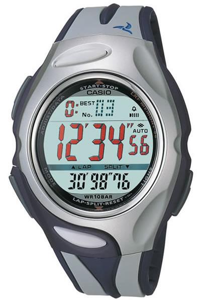 Casio watchband STR-100, STR-101, STR-111 Black/Gray Resin . PHYS Graphic