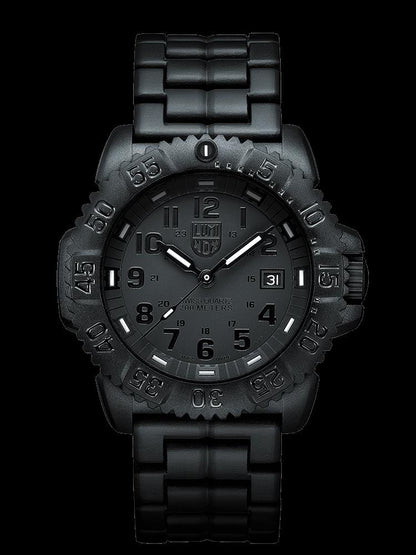 Luminox Watchband 3050, 3152 Bracelet Black Steel Buckle Resin Links 23mm