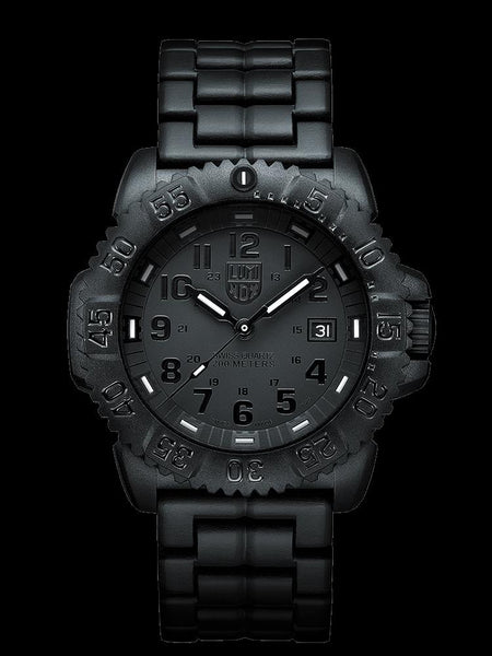 Luminox Watchband 3050, 3152 Bracelet Black Steel Buckle Resin Links 23mm