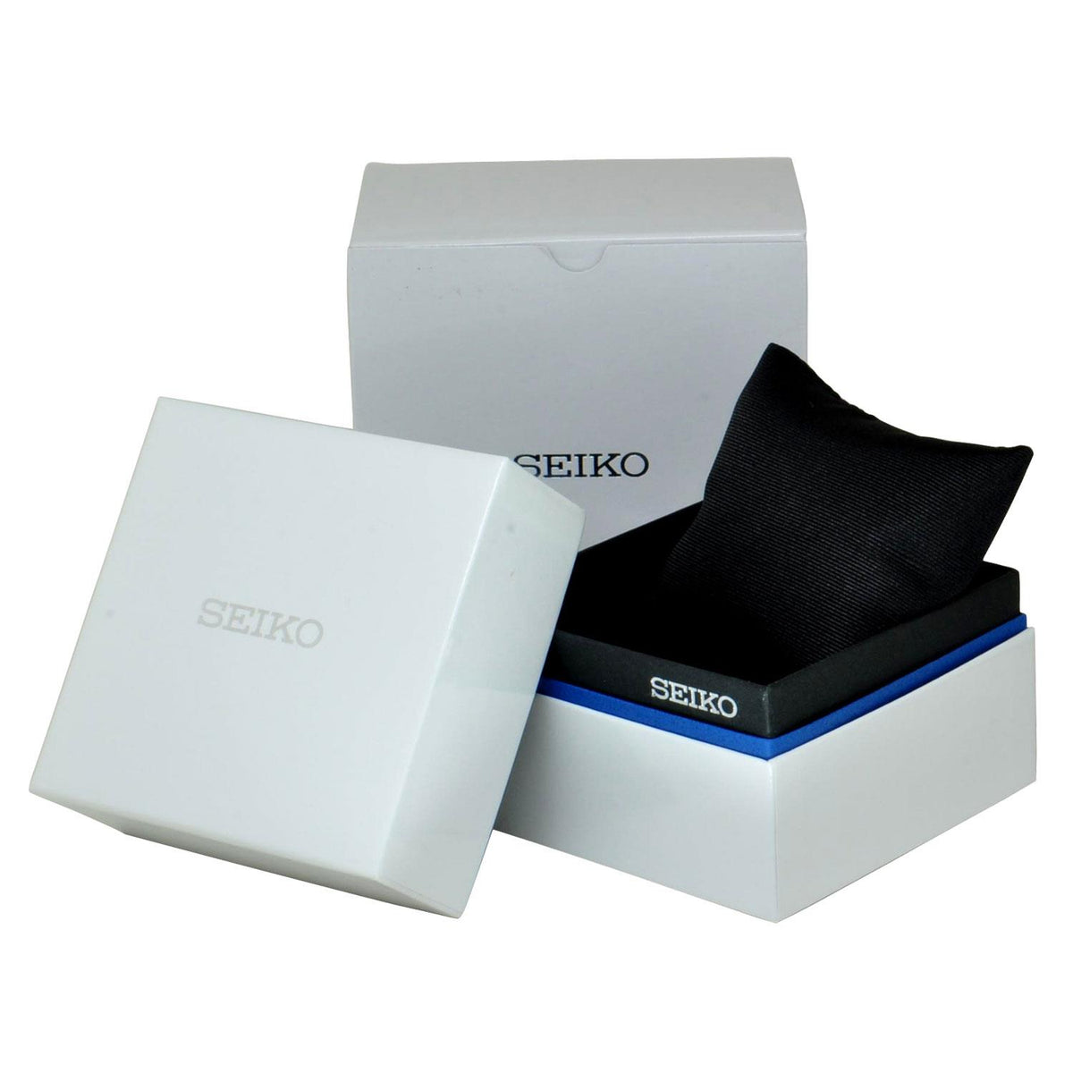 Seiko Watch SUP304. Ladies Elegant EZ Reader.Solar.Black Roman #'s White Dial.