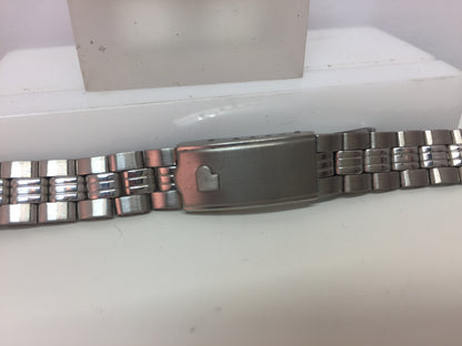 Pulsar WatchBand/Bracelet Band Engraved# 623mc.Lds 13mm Curved end Unknown Model