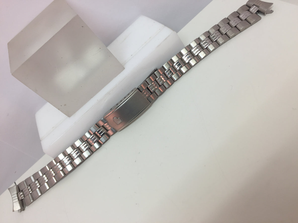 Pulsar WatchBand/Bracelet Band Engraved# 623mc.Lds 13mm Curved end Unknown Model