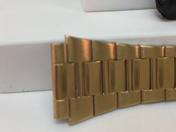 Casio Original Watchband/Bracelet Number S-564L. Unknown Model. 19mm Gold Tone