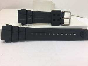 Seiko Watchband SKX6309 22mm X 27mm Black Rubber Divers Style  Steel Buckle
