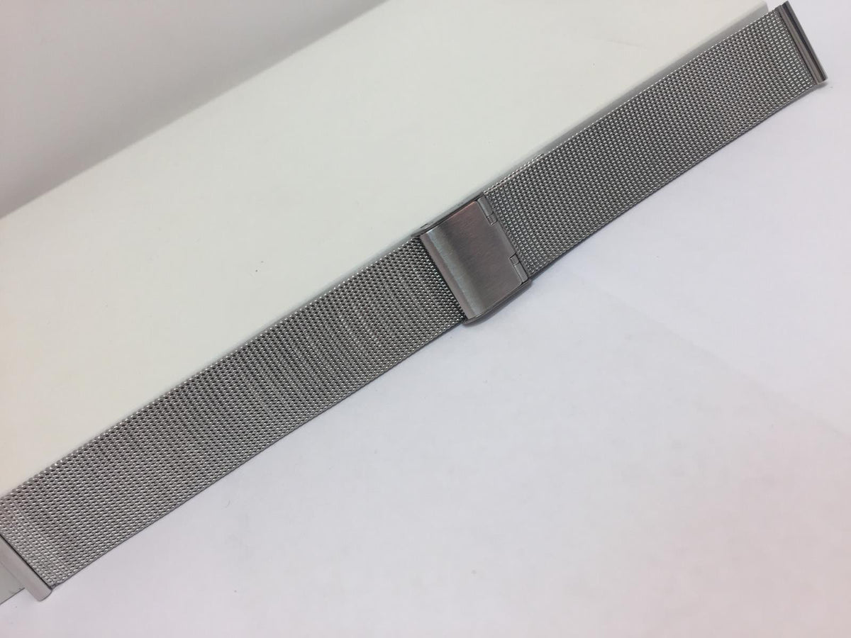 Pulsar WatchBand/Bracelet 18mm All Steel Mesh Clip On. Fits Most Any 18mm Watch.