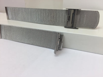 Pulsar WatchBand/Bracelet 18mm All Steel Mesh Clip On. Fits Most Any 18mm Watch.
