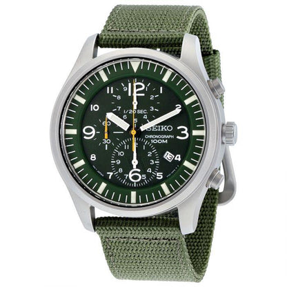 Seiko Watchband SNAD27 22mm Military Green Waterproof Fabric w/Leather Eyelets.