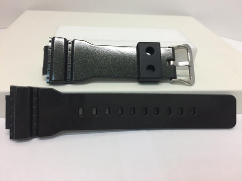 Casio Watchband GMA-S110 HC-1. Metallic Black Rubber G-Shock
