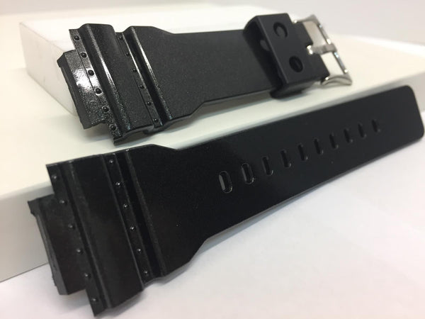 Casio Watchband GMA-S110 HC-1. Metallic Black Rubber G-Shock