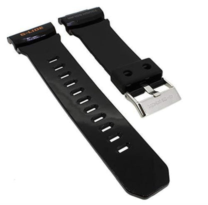 Casio Watchband GWX-8900 -1 Shiny Black Resin G-Shock G-Lide Tough Solar Strap