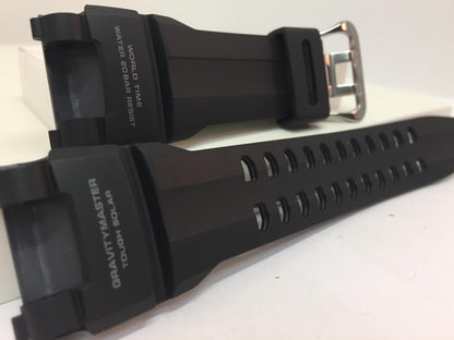 Casio Watchband GR-B100 GRB-100 1A3. Gravity Master Black Resin Strap.Gray