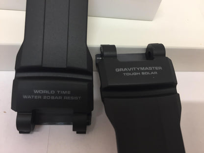 Casio Watchband GR-B100 GRB-100 1A3. Gravity Master Black Resin Strap.Gray