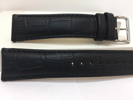 Seiko Watchband SNE491. LOGP H 21. Original 21mm Black Leather Strap. Original