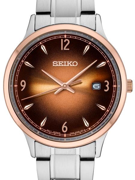 Seiko Womens SXDH02 Ladies Two Tone Silver/Rose Gold. Stainless Steel Watch.