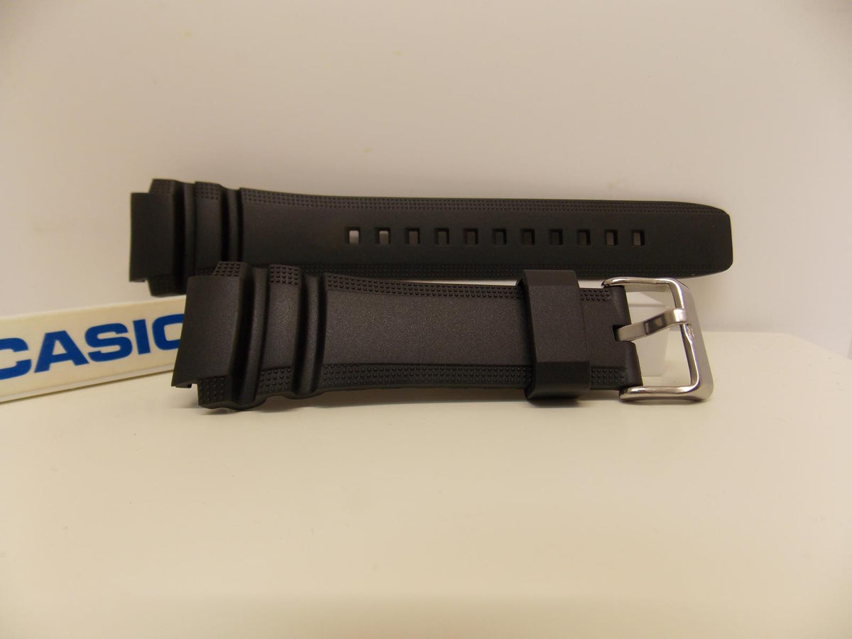 Casio Watchband AMW-710 Black Resin Strap For Marine Gear. Watchband W/pins