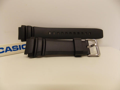 Casio Watchband AMW-710 Black Resin  For Marine Gear. Watchband W/pins