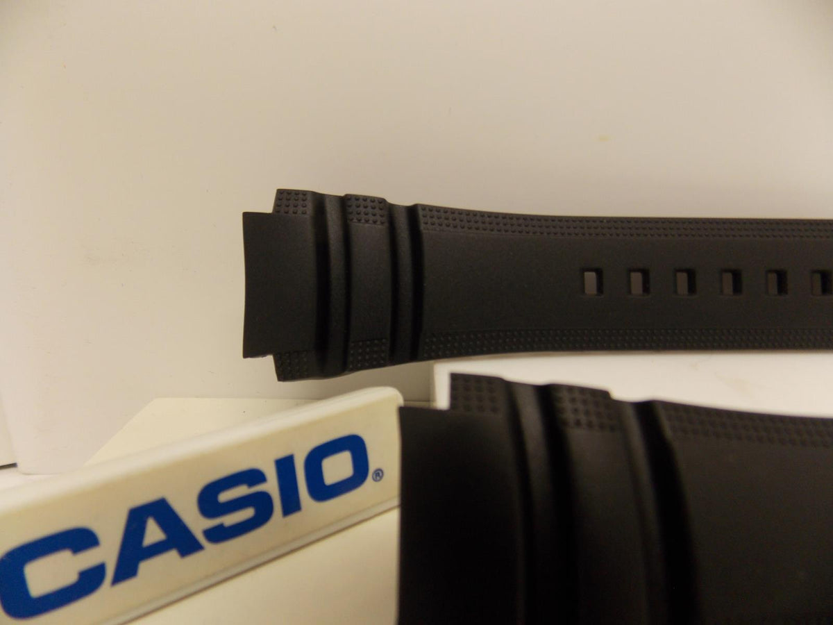 Casio Watchband AMW-710 Black Resin Strap For Marine Gear. Watchband W/pins