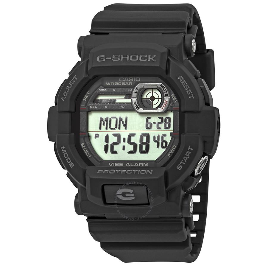 Casio GD-350 -1CR Black G-Shock W/Vibration Alarm.New w/Warranty/Instructions