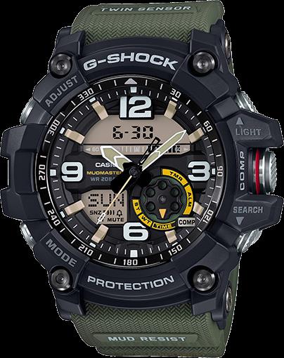 Casio GG-1000 -1ACR G-Shock MudMaster w/Compass/Thermometer.New w/Box & Warranty
