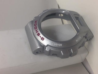 Casio Watch Parts Bezel/Shell DW-6900 CB-8 Silver Color w/ Red/White Letters.