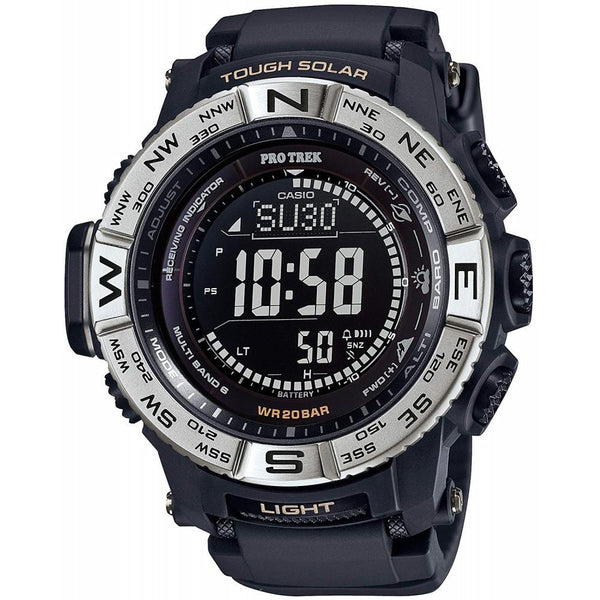 Casio watchband PRW-3510. Black Silicone  for Protrek PRW3510