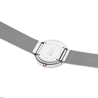 Mondaine Watch MSX.4211B.SM w/New Backlit Glow Hands.Swiss.42mm Case. Mesh Band