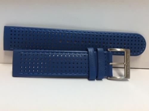 Mondaine Swiss Railways Watchband 20mm Blue Perforated Leather #FE3120.40Q1