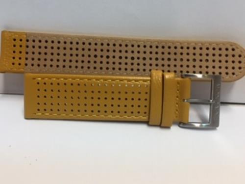 Mondaine Swiss Railways Watchband 20mm Yellow Perforated Leather #FE3120.50Q.1