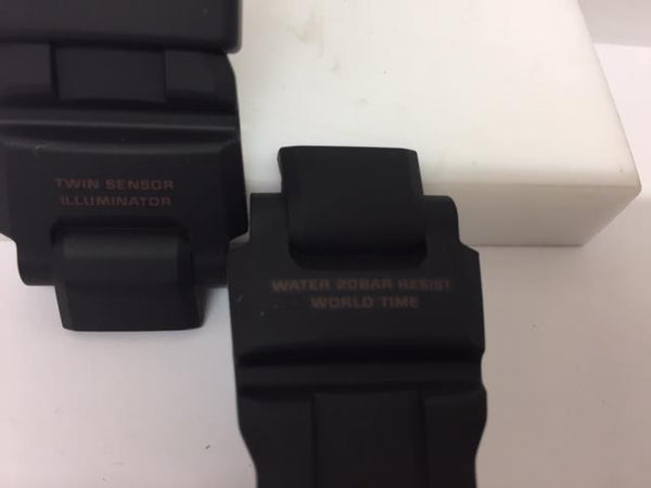 Casio Watchband GA-1100 -RG Black Rubber Strap Red ish Twin Sensor Graphics.