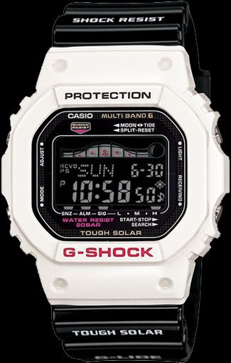 Casio Watch Parts Bezel/Shell GWX-5600 B-7 White With Black and Red Lettering