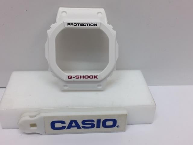 Casio Watch Parts Bezel/Shell GWX-5600 B-7 White With Black and Red Lettering
