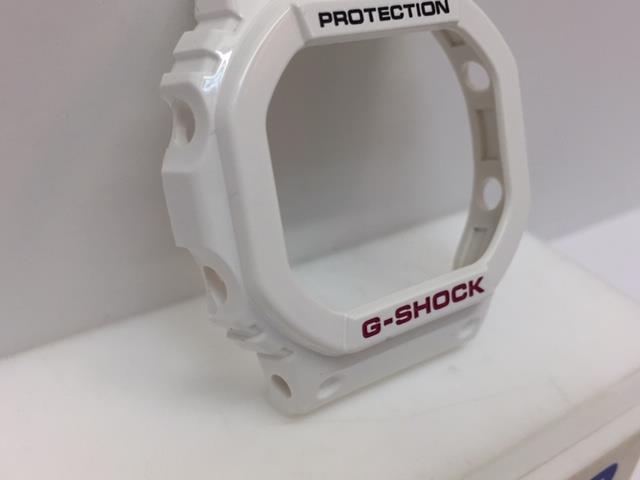 Casio Watch Parts Bezel/Shell GWX-5600 B-7 White With Black and Red Lettering